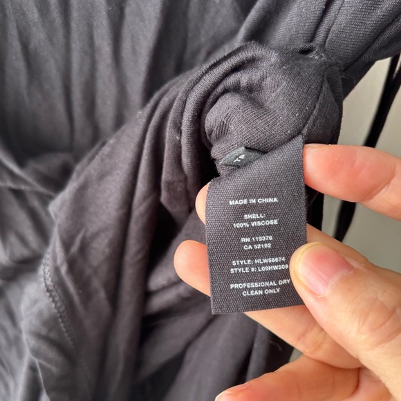 Helmut Lang Scala Asymmetrical Top - Basalt Black Sz XS NWT - Picture 12 of 12